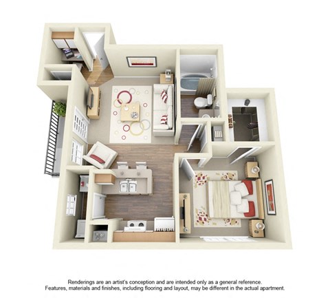 A2 Floor Plan at Tuscany Square, Texas